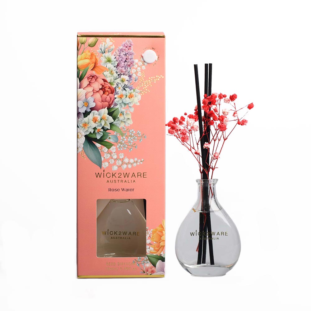 Wick 2 Ware Diffuser Dried Flower 100ml β Rose Water Wick 2 Ware Diffuser Dried Flower 100ml β Rose Water